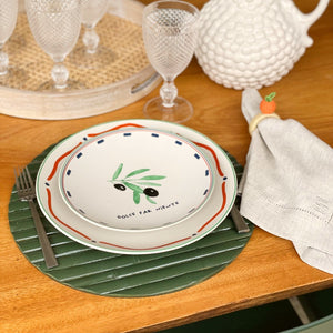 SOUSPLAT DE BAMBU NATURAL VERDE 35 CM