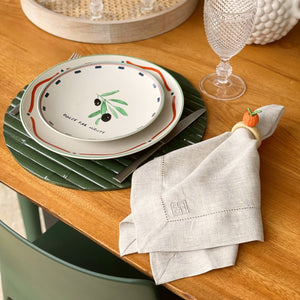 SOUSPLAT DE BAMBU NATURAL VERDE 35 CM