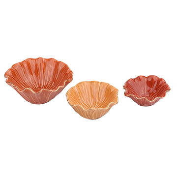 SET DE BOWLS DE CERÂMICA TERRACOTA 3 PEÇAS