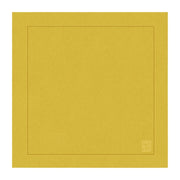 GUARDANAPO LINHO PURO BARRA LARGA PREMIUM AMARELO 45X45 CM