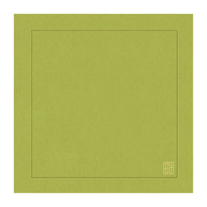 GUARDANAPO LINHO PURO BARRA LARGA PREMIUM VERDE 55X55 CM