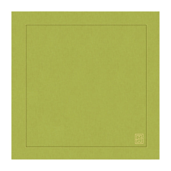 GUARDANAPO LINHO PURO BARRA LARGA PREMIUM VERDE 55X55 CM