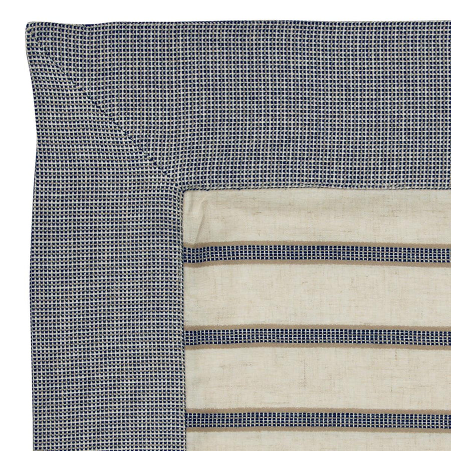 TOALHA DE MESA ALGODÃO MISTO PARIS AZUL 4 LUGARES