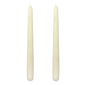 VELAS PARA CASTIÇAL CÔNICA MARFIM 25 CM - 02 UNIDADES