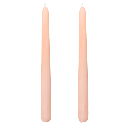 VELAS PARA CASTIÇAL CÔNICA  ROSA 25 CM - 02 UNIDADES