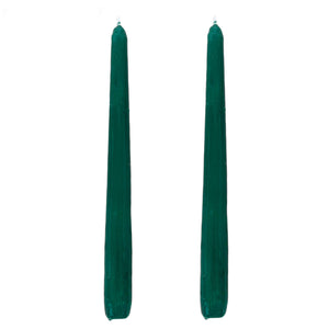 VELAS PARA CASTIÇAL CÔNICA VERDE ESCURO  25 CM - 02 UNIDADES