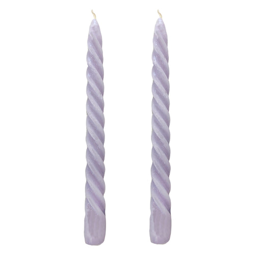 VELAS PARA CASTIÇAL TWIST LILÁS 25 CM - 02 UNIDADES