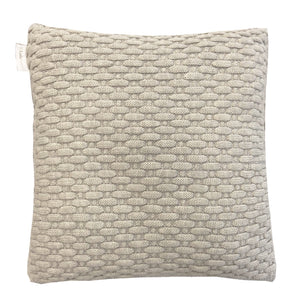 ALMOFADA TRICOT OUTONO CANELADA BEGE  50X50 CM