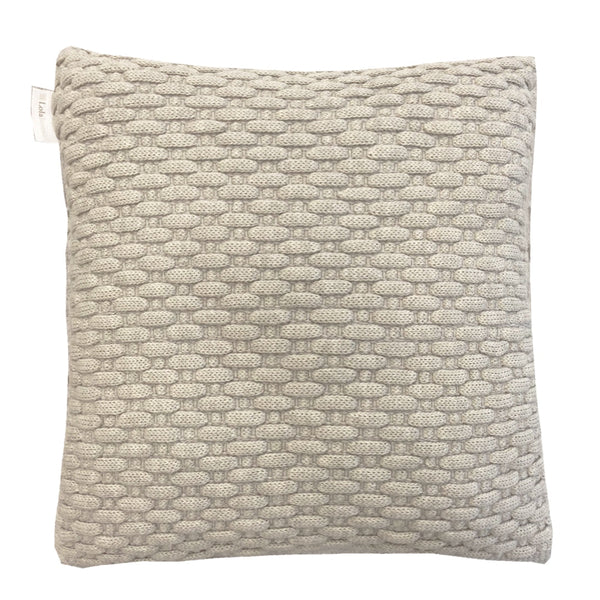 ALMOFADA TRICOT OUTONO CANELADA BEGE  50X50 CM