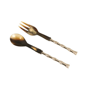 GARFO E COLHER APERITIVO OSSO BEGE – 2 PEÇAS