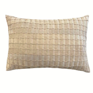 CAPA DE ALMOFADA CAMURÇA NATURAL TRAMADA BEGE 50 X 35 CM