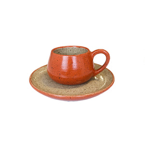 XÍCARA DE CAFÉ CERÂMICA ARTESANAL TERRACOTA