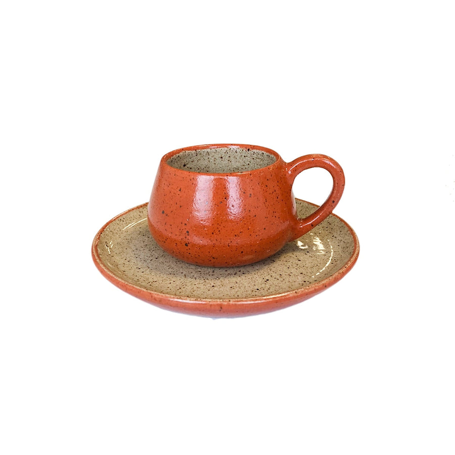 XÍCARA DE CAFÉ CERÂMICA ARTESANAL TERRACOTA