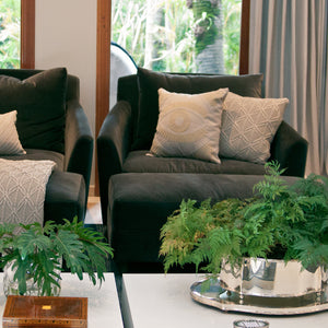 CAPA DE ALMOFADA TRICOT PLUS CORRENTE BEGE 50 X 50 CM