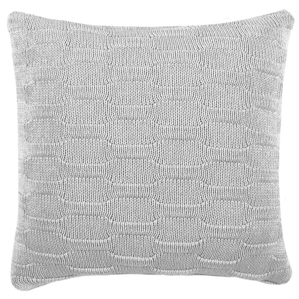 CAPA DE ALMOFADA TRICOT PLUS BLOCOS CINZA 50X50 CM