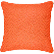 CAPA DE ALMOFADA TRICOT PLUS ZIGZAG LARANJA 50 X 50 CM