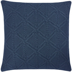 CAPA DE ALMOFADA TRICOT PLUS CORRENTE AZUL 50X50 CM