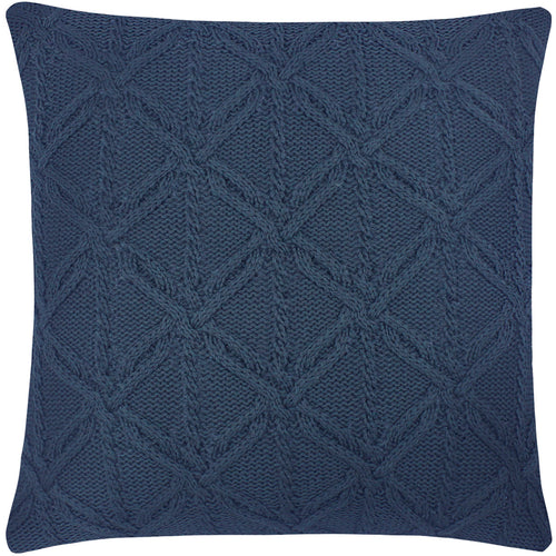 CAPA DE ALMOFADA TRICOT PLUS CORRENTE AZUL 50X50 CM
