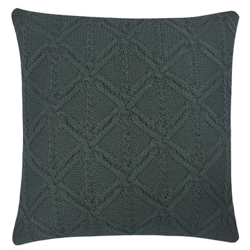 CAPA DE ALMOFADA TRICOT PLUS CORRENTE VERDE 50X50 CM