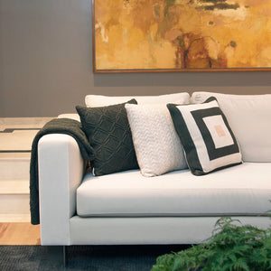 CAPA DE ALMOFADA TRICOT PLUS CORRENTE VERDE 50X50 CM