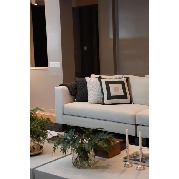 CAPA DE ALMOFADA TRICOT PLUS CORRENTE VERDE 50X50 CM