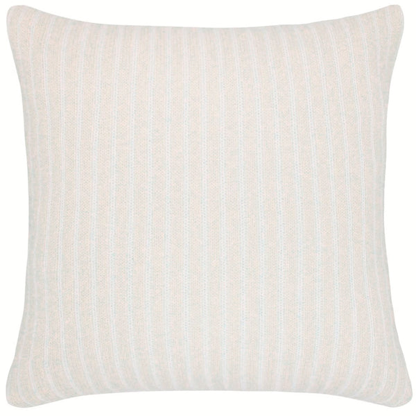 CAPA DE ALMOFADA TRICOT PLUS RISCA DE GIZ  BEGE 50X50 CM