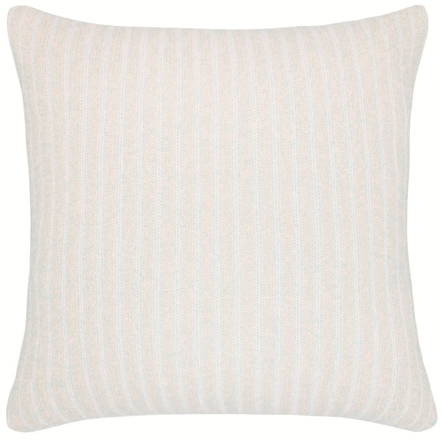 CAPA DE ALMOFADA TRICOT PLUS RISCA DE GIZ  BEGE 50X50 CM