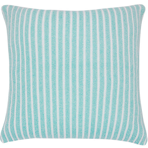 CAPA DE ALMOFADA TRICOT PLUS RISCA DE GIZ VERDE 50X50 CM