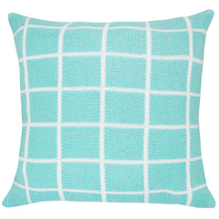 CAPA DE ALMOFADA TRICOT PLUS GRID VERDE 50X50 CM