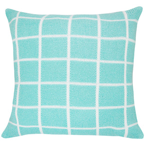 CAPA DE ALMOFADA TRICOT PLUS GRID VERDE 50X50 CM