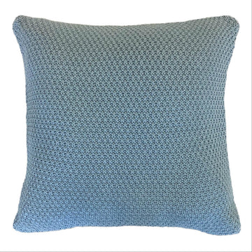 CAPA DE ALMOFADA TRICOT PLUS ARROZ AZUL CLARO 50 X 50 CM