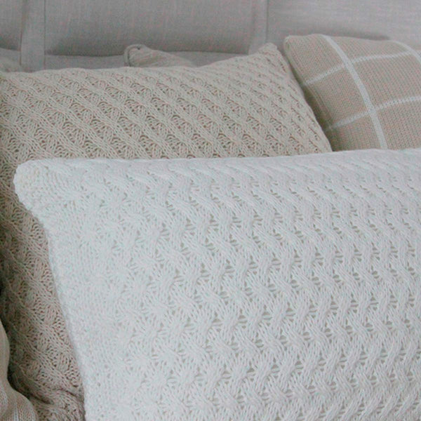 CAPA DE ALMOFADA TRICOT PLUS CESTARIA RIM OFF WHITE 70X35