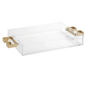 BANDEJA ACRILICO GOLD M 25 X 35 X 4,5(H) CM