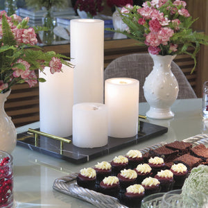 BANDEJA COM ESPELHO CORDA PRATA 52 X 26,5 X 5,5 CM