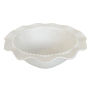 BOWL PORCELANA BABADO BRANCO M 18 X 6 CM