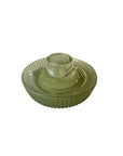 CASTIÇAL VIDRO VERDE 8 X 3(H) CM