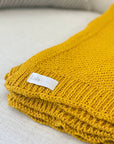 MANTA TRICOT PLUS ARROZ AMARELO 130 X 180 CM