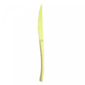 SET 6 FACAS PARA SOBREMESA AÇO INOX MODERN DOURADO