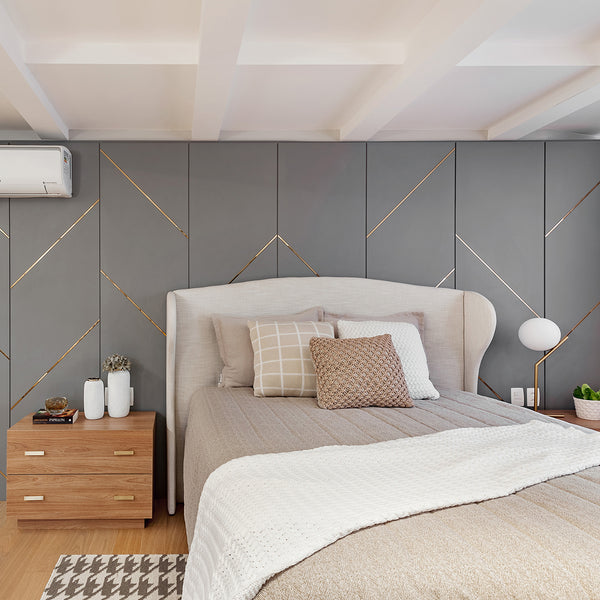 CAPA DE ALMOFADA TRICOT PLUS GRID BEGE 50X50 CM