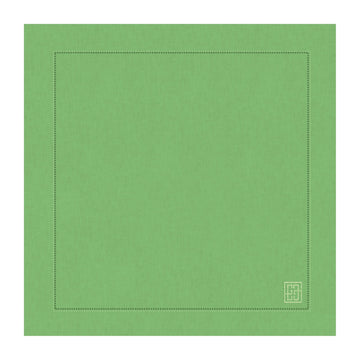 GUARDANAPO LINHO PURO BARRA LARGA PREMIUM VERDE FOLHA 55X55  CM