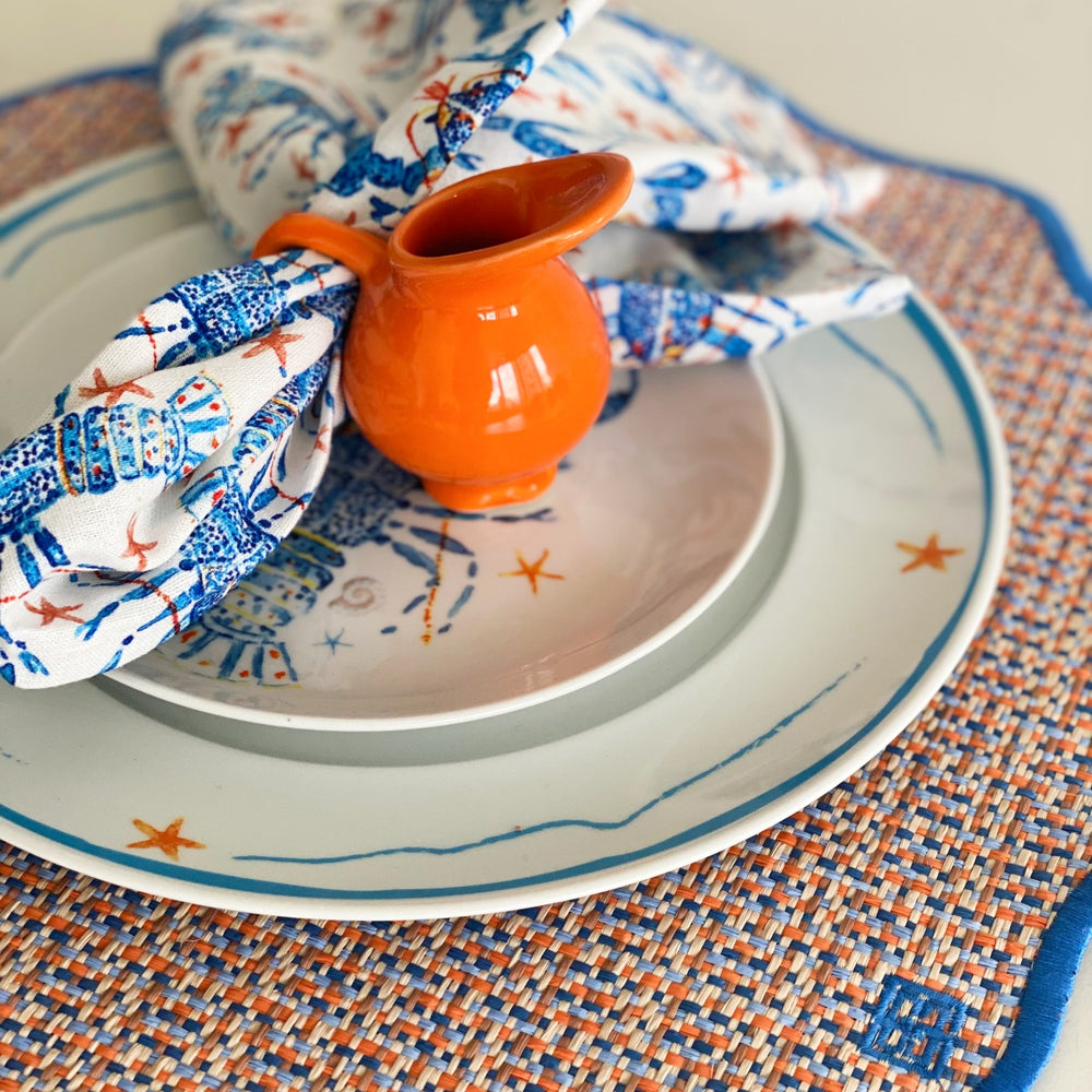 PORTA GUARDANAPO DE CERAMICA JARRINHA LARANJA