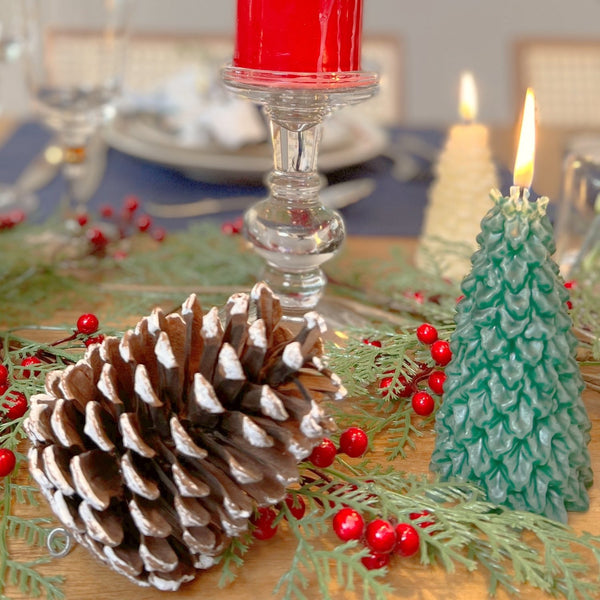 VELA ÁRVORE DE NATAL VERDE ESCURO M 6,5 X 14(h) CM