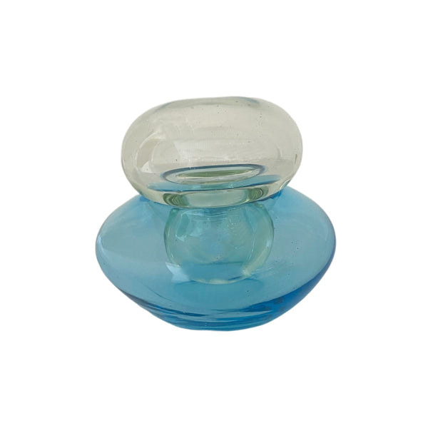 BOMBONIERE BUBBLE DE VIDRO SOPRADO À MÃO TURQUESA