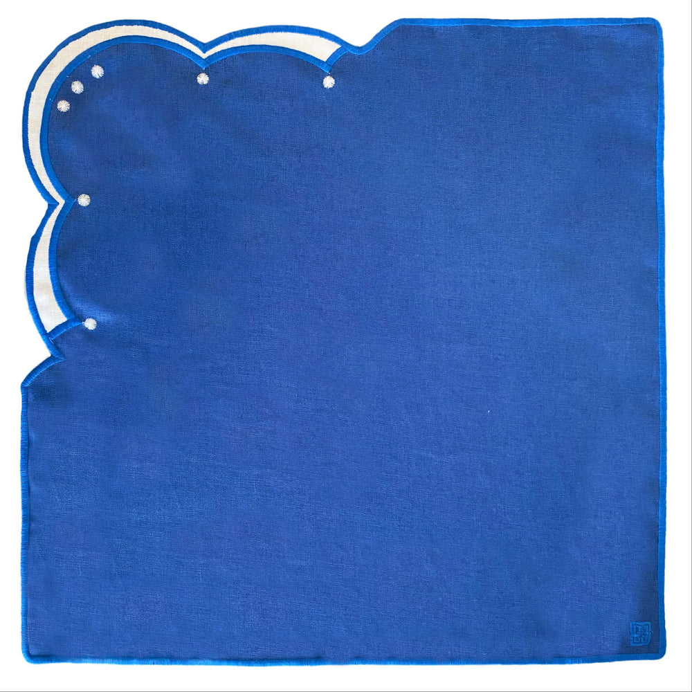 guardanapo de linho azul