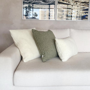 CAPA DE ALMOFADA DE PELE ECOLÓGICA CARNEIRO 50 X 50 CM