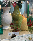 VELA ÁRVORE DE NATAL MARFIM M  6,5 X 14(h) CM