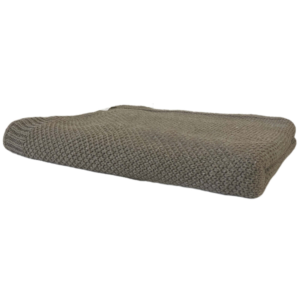 manta de tricot marrom