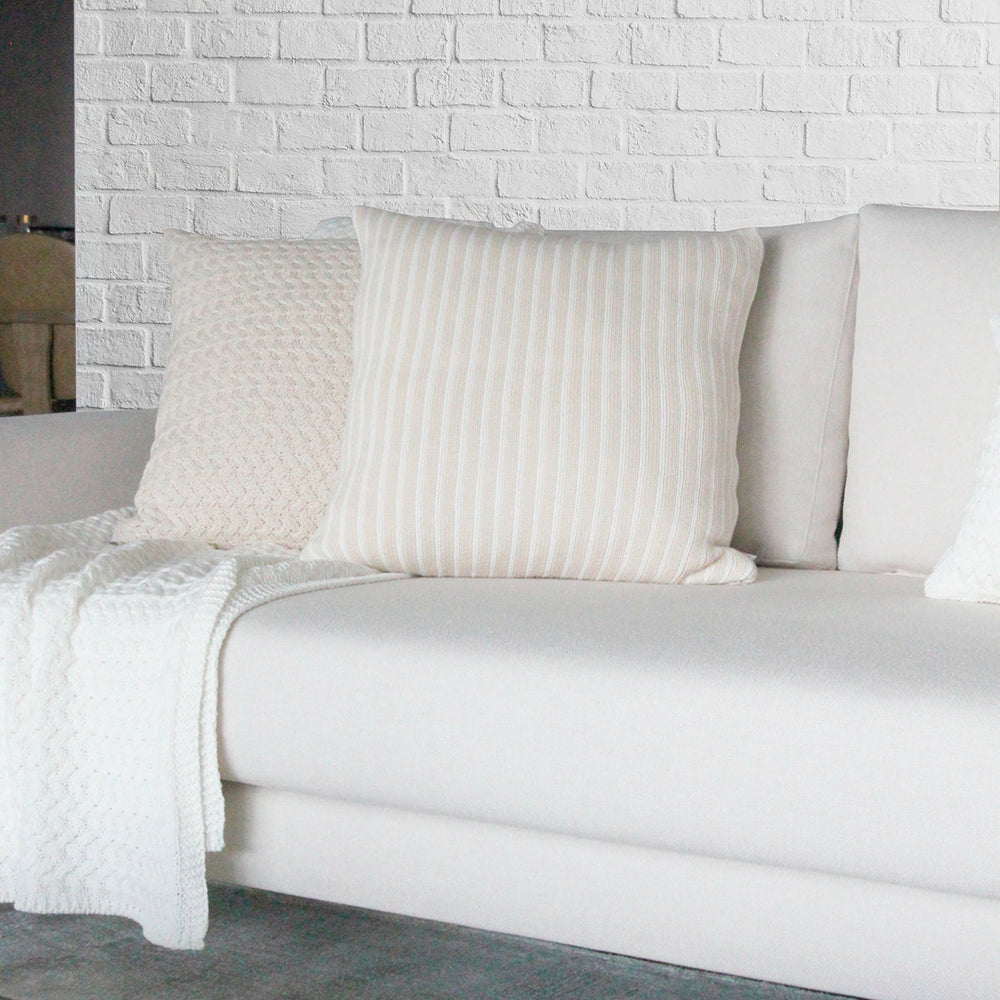 manta de trico offwhite 