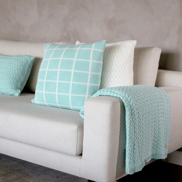 MANTA TRICOT PLUS CESTARIA VERDE 130X180 CM