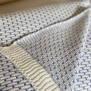 MANTA TRICOT PLUS TIJOLINHO AZUL 130X180 CM